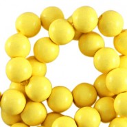 Acrylic beads 4mm round Shiny Bright yellow